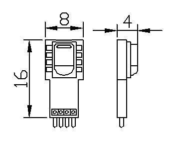 AH-106 Digital humidity sensor module with pin-type